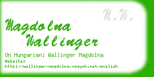 magdolna wallinger business card